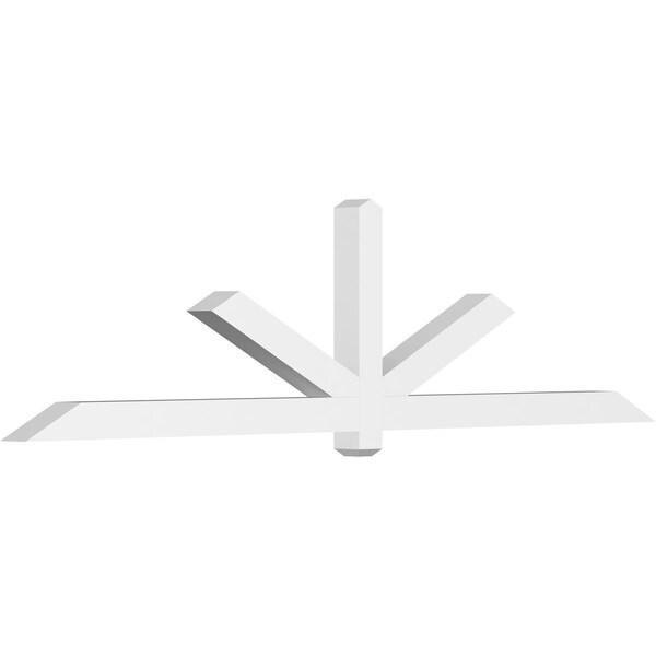 Ekena Millwork Kennewick Architectural Grade PVC Gable Bracket, 108"W x 27"H x 4"D x 4"F, 6/12 Pitch GBP108X27X0404KEN00 - main